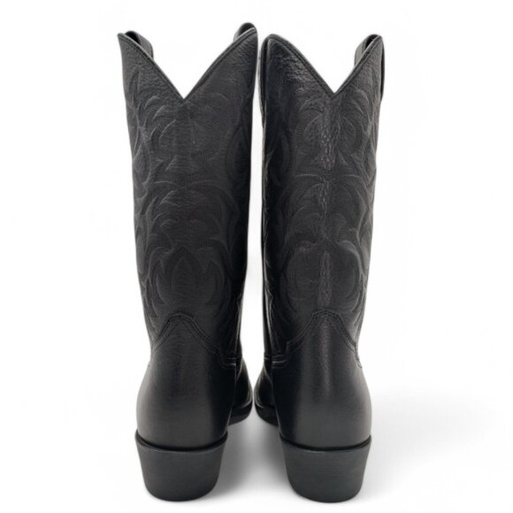 Ariat Men's Size 10.5 Black Deertan Leather Heritage R Toe Cowboy Western Boot - Picture 12 of 14